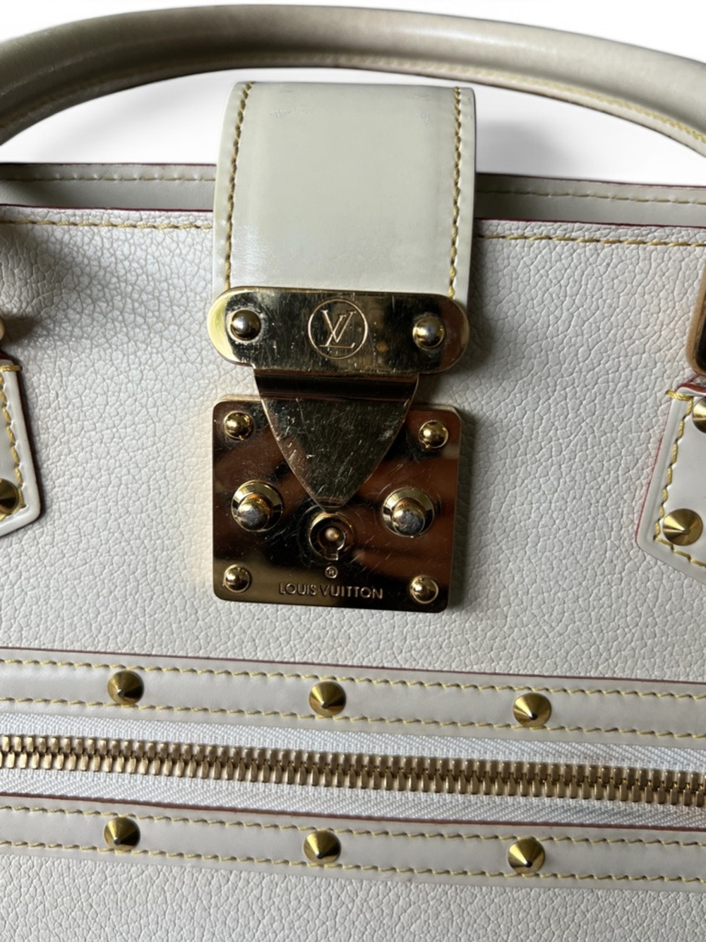 Louis Vuitton Suhali Le Fabuleux White Bag + Wallet Set Authentic Receipt 2005 - Picture 13 of 13